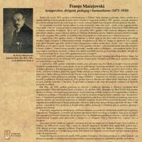 Uvodni pano izložbe &quot;Franjo Maćejovski - kompozitor, dirigent, pedagog i humanitarac (1871-1938)&quot;